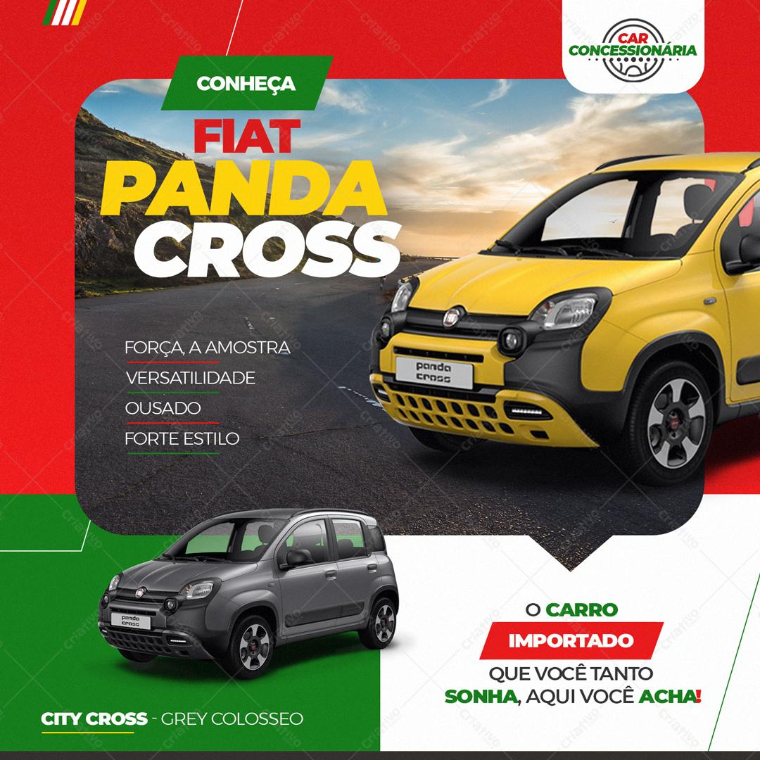 Template de Anúncio Fiat Panda Cross PSD Editável
