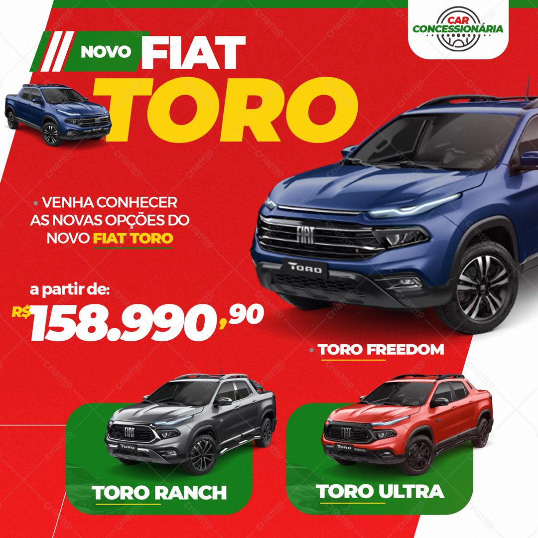 Banner Fiat Toro para Concessionária PSD Editável