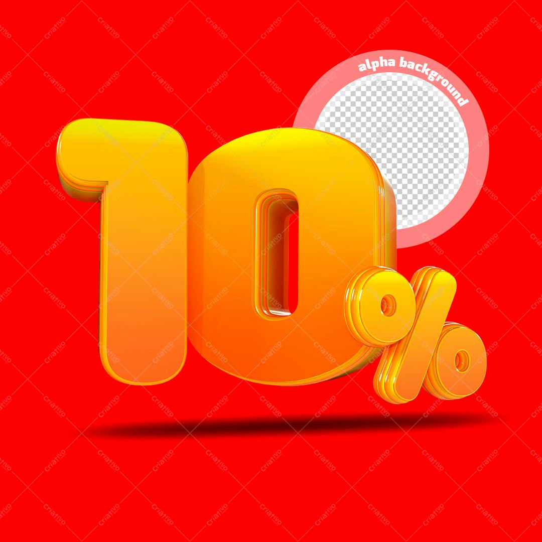 Selo 3D promocional dourado e alaranjado