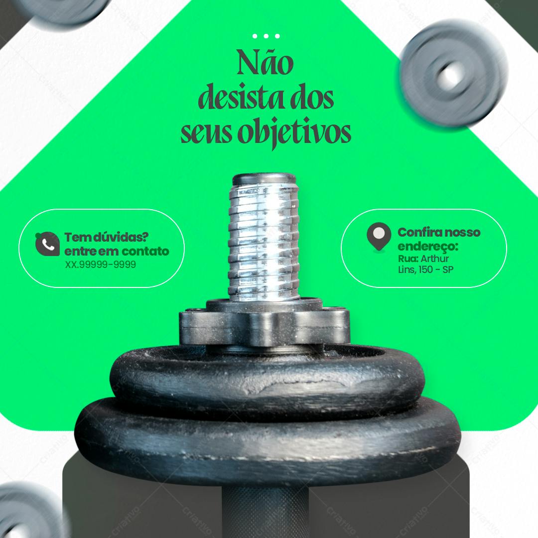 Post para Redes Sociais Academia PSD Editável