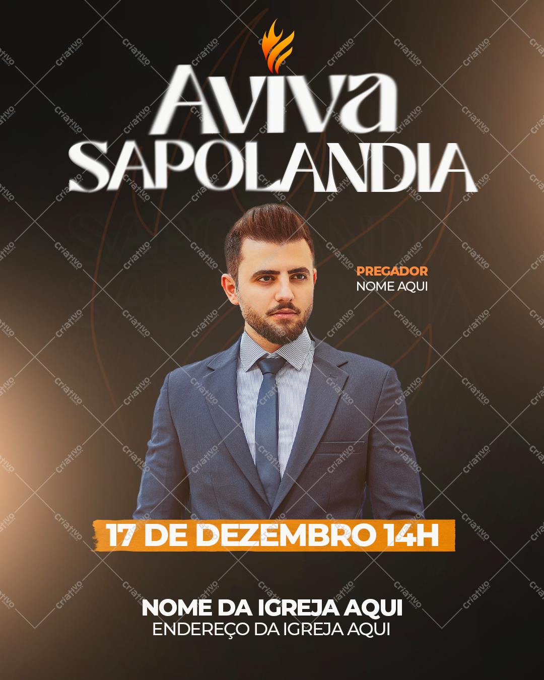 Flyer para Evento Religioso Avivamento PSD Editável