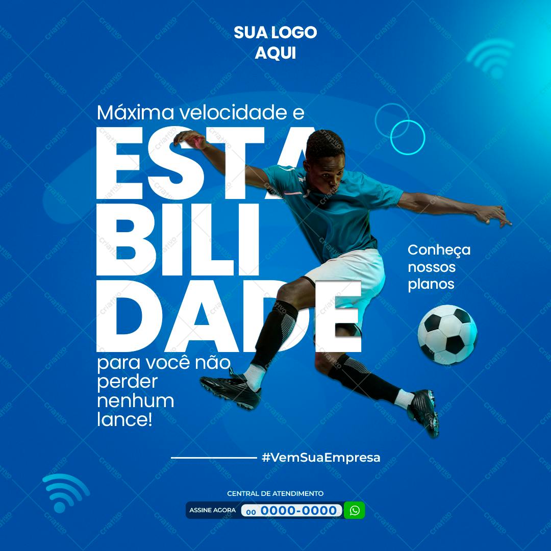 Post para Redes Sociais Futebol PSD Editável