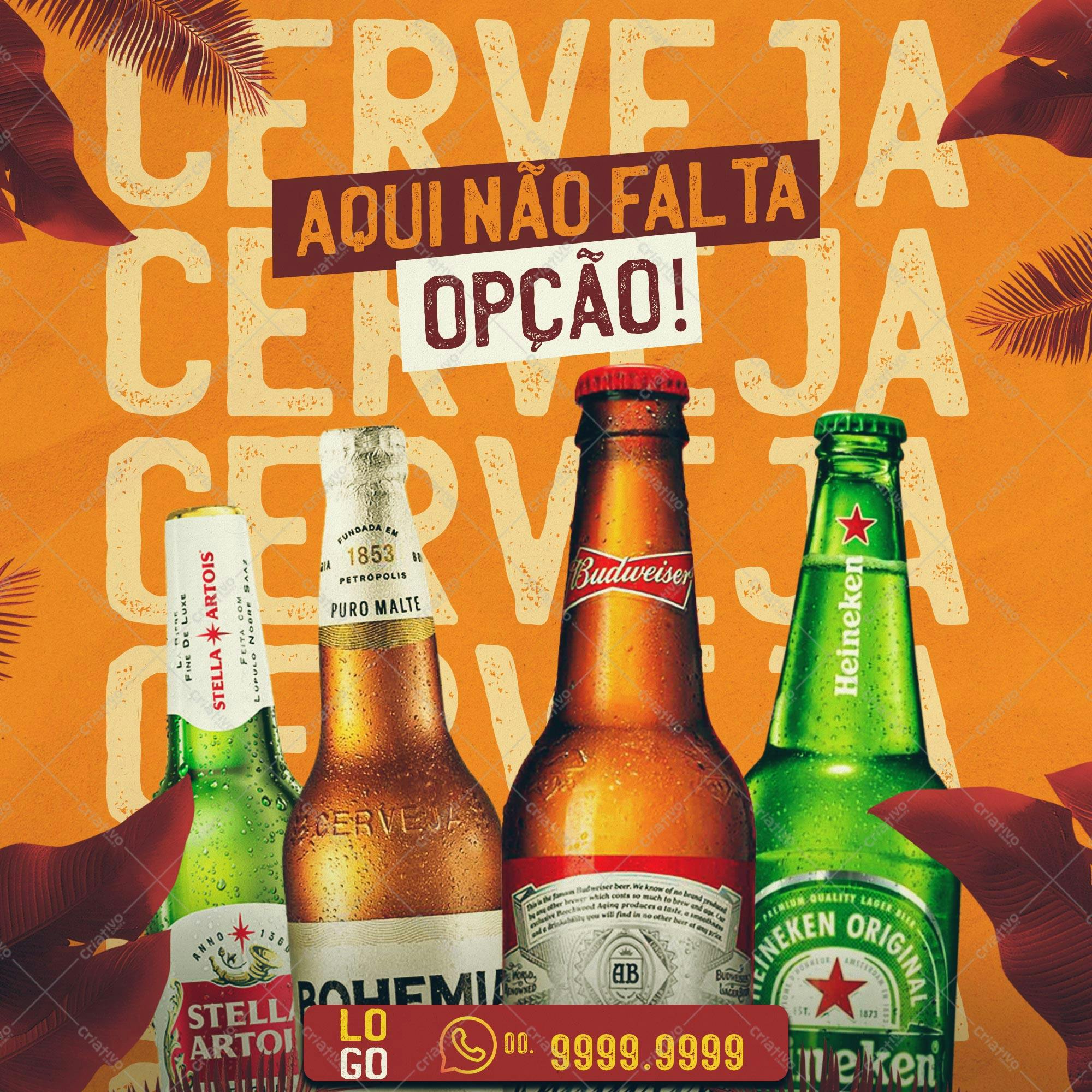 Flyer para Promoção de Cerveja PSD Editável