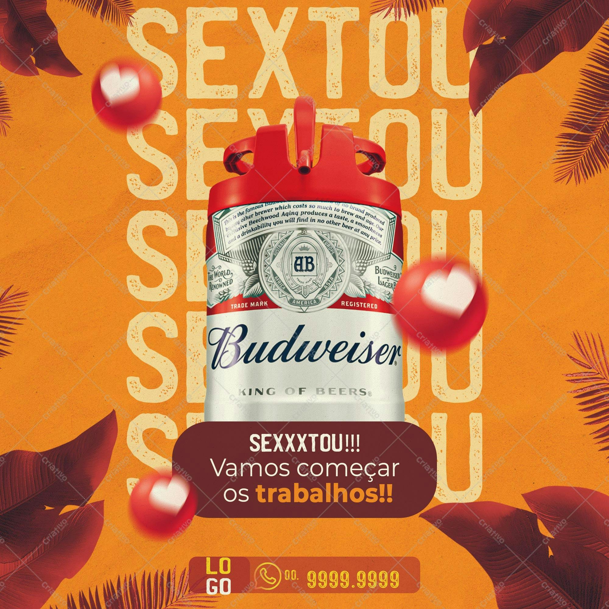 Template de Mídia Social para Promoção de Cerveja PSD Editável