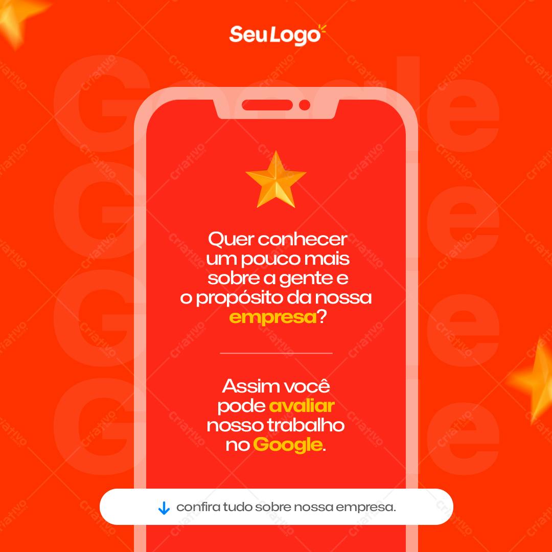 Post para Redes Sociais Google Meu Negócio PSD Editável