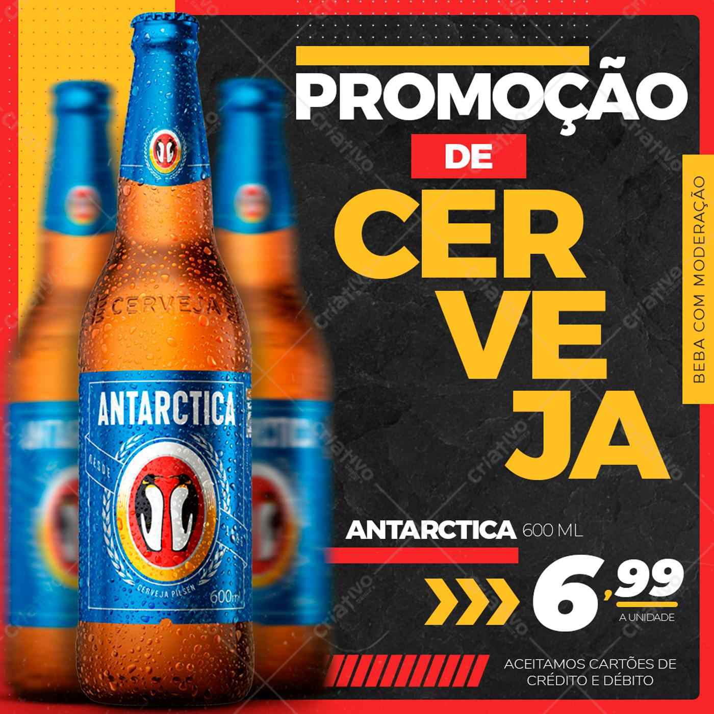 Banner Promoção Cerveja Antarctica PSD Editável