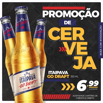 Cerveja Itaipava Go Draft - 355Ml 