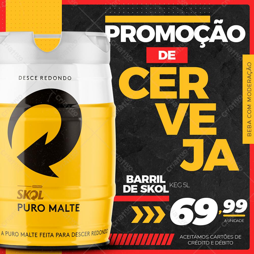 Cerveja De Barril Skol - Promoção