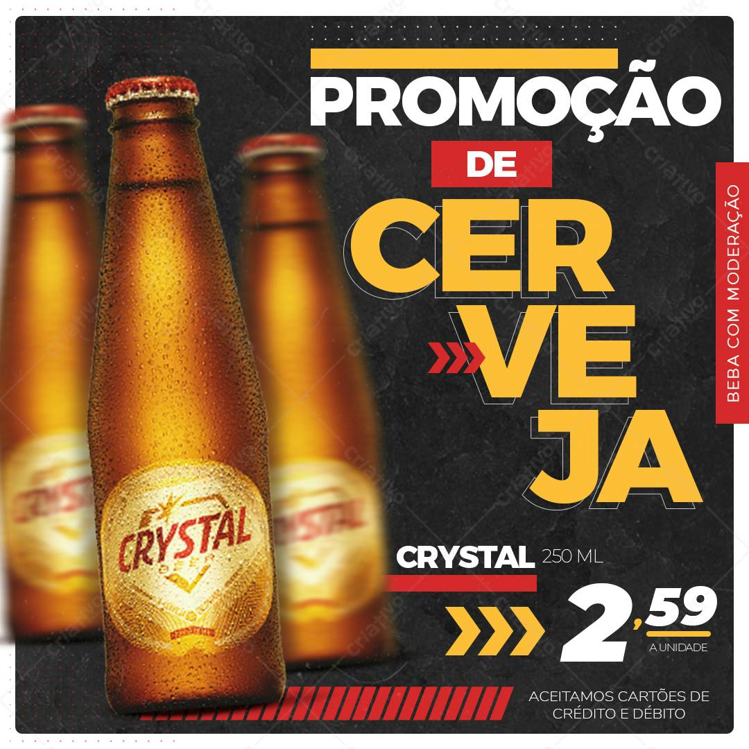 Banner Promoção Cerveja Crystal PSD Editável