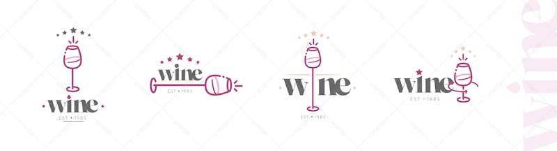 Wine logo para vinhos