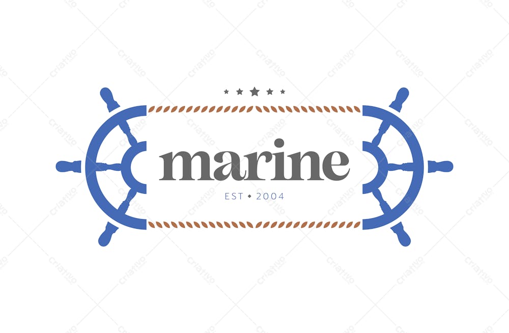 Logotipo De Leme De Navio