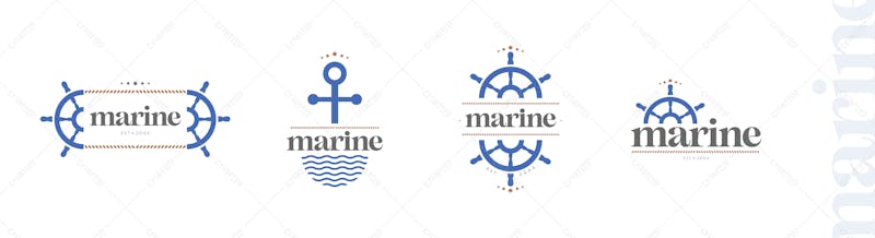Conjunto de 4 logos para cruzeiro
