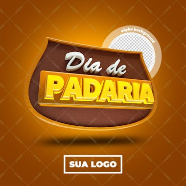 Selo 3d dia de padaria