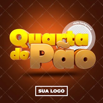 Selo 3d quarta do pão