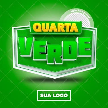 Selo 3d quarta verde