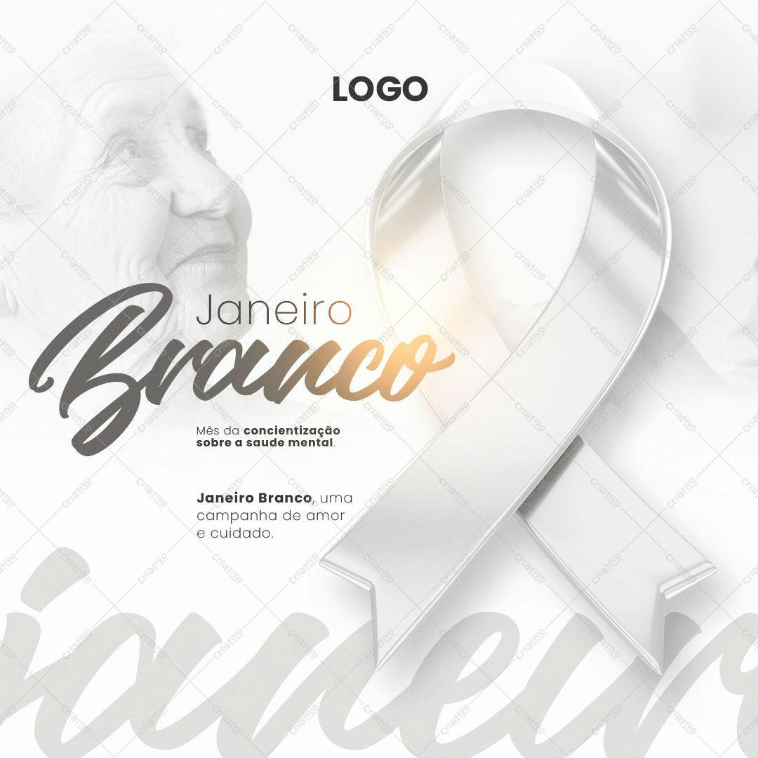 Post para Janeiro Branco PSD Editável