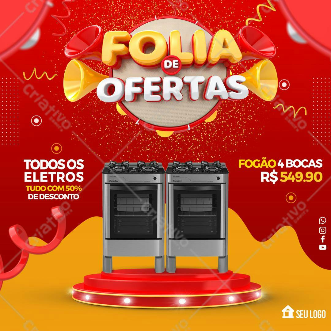 Banner para Folia de Ofertas PSD Editável