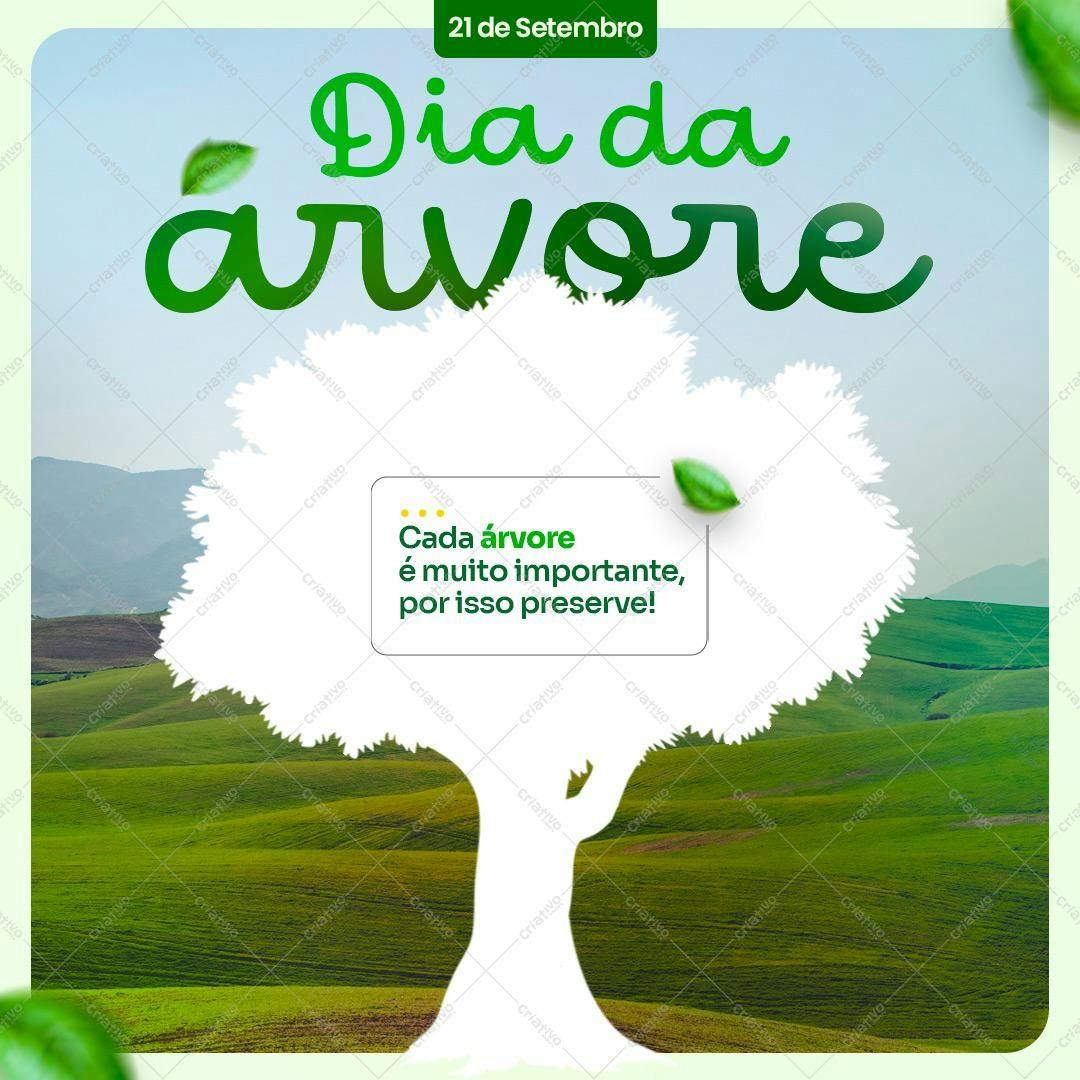 Post para o Dia da Árvore PSD Editável
