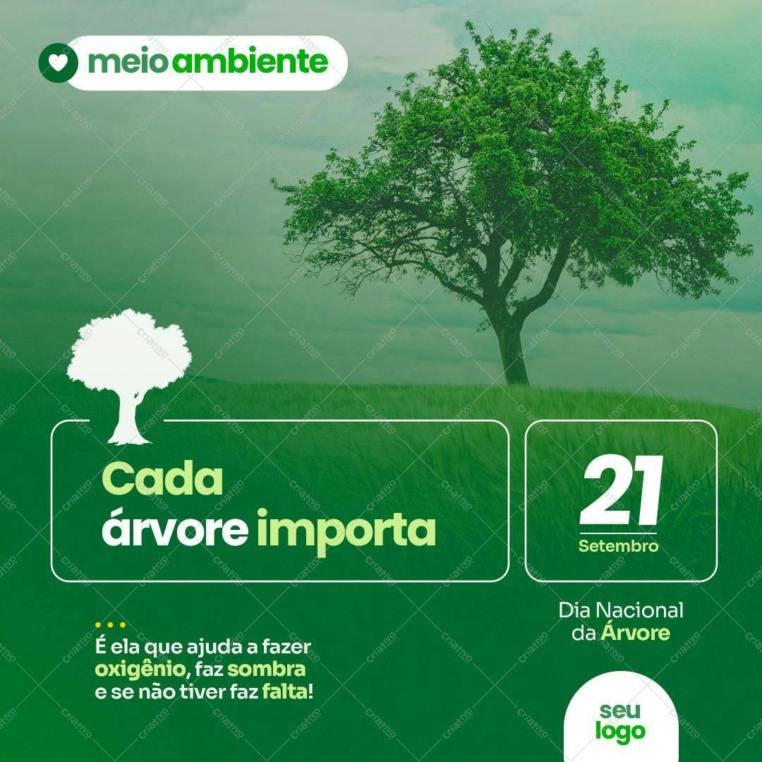 Post para Redes Sociais Dia da Árvore PSD Editável