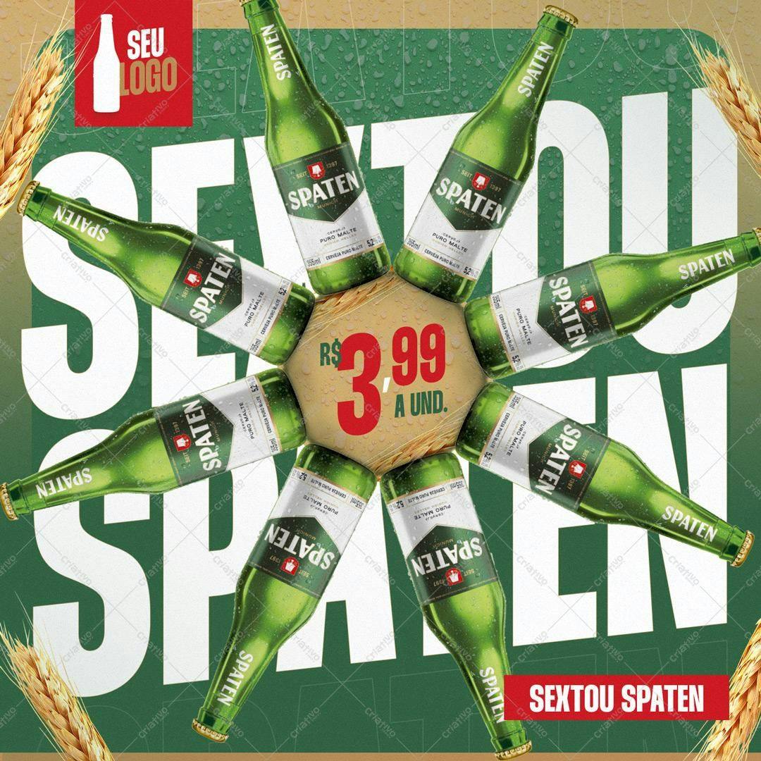 Flyer para Promoção de Cerveja Spaten PSD Editável