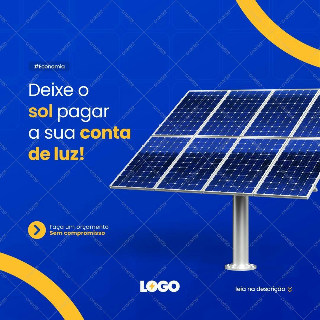 Banner para Energia Solar PSD Editável