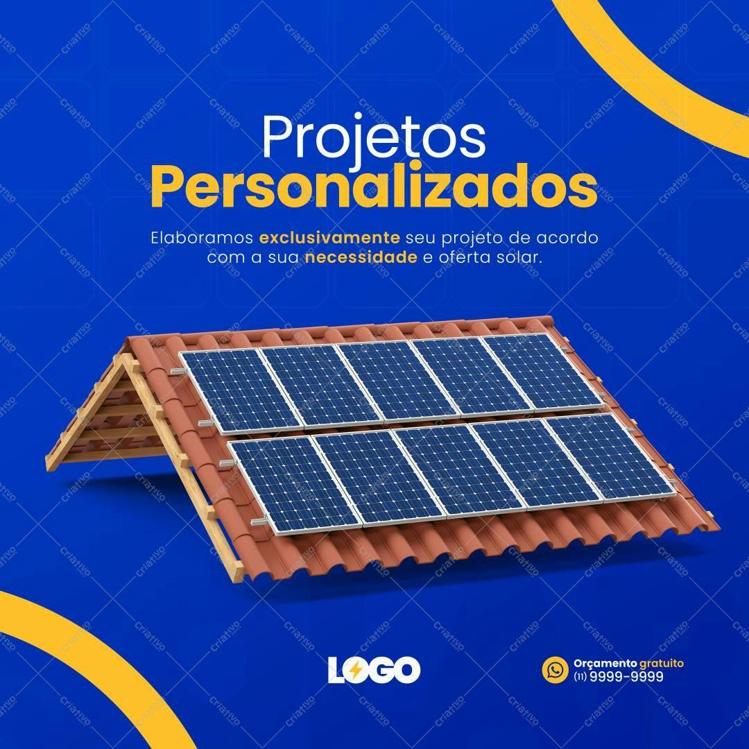 Template PSD para Projeto de Energia Solar Residencial PSD Editável