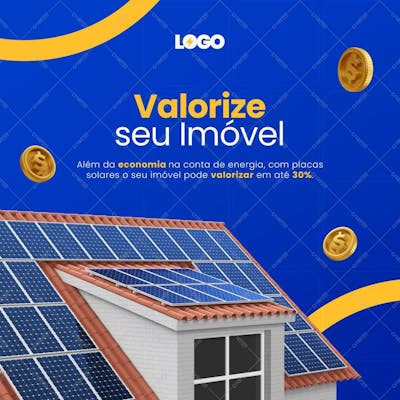 Energia Solar Template Social Media