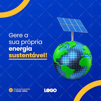 Energia Solar Template Social Media