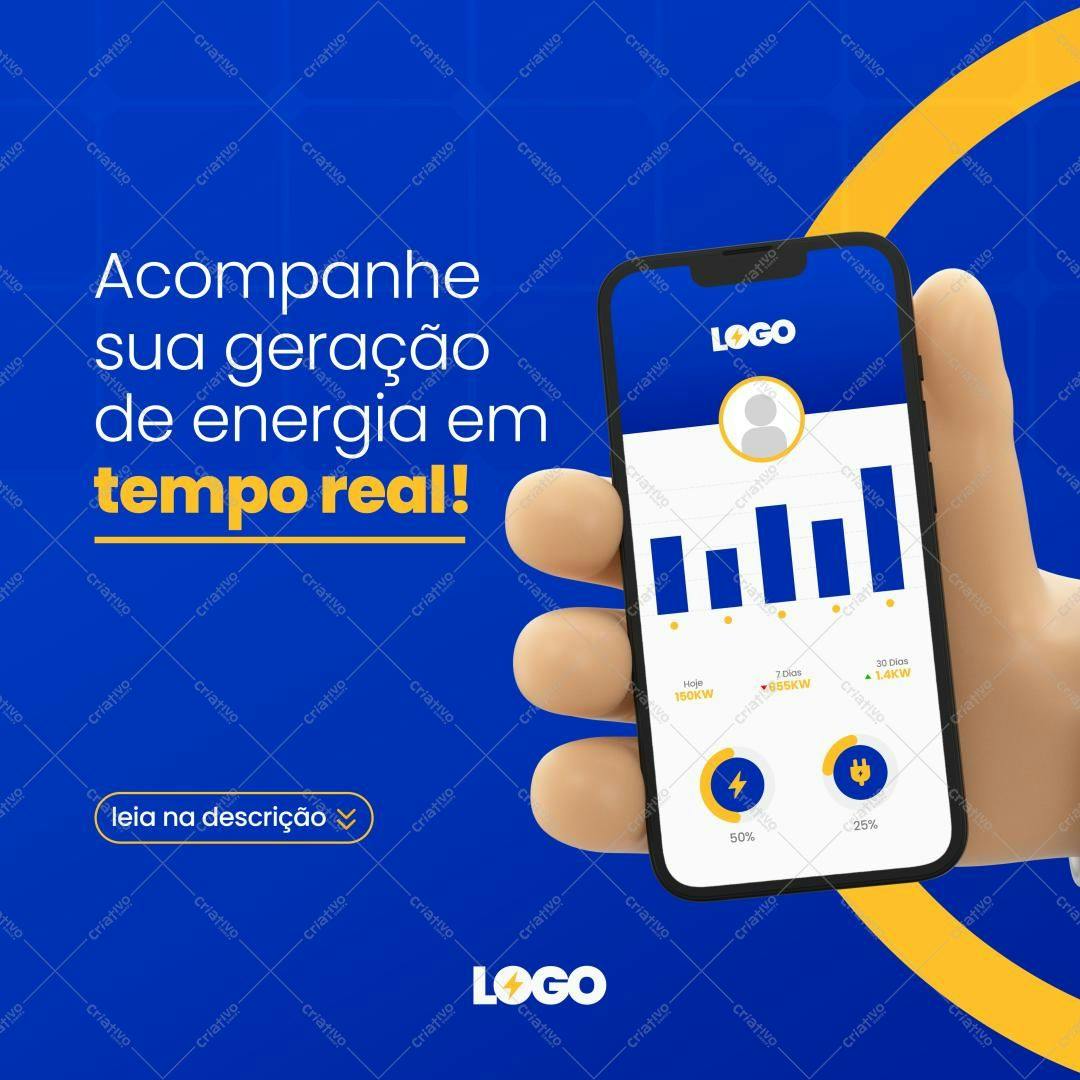 Banner para Monitoramento de Energia PSD Editável