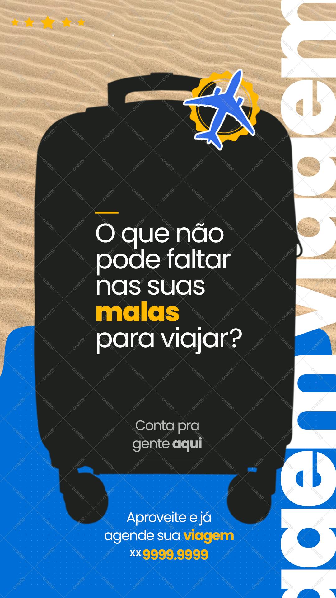 Template de Post para Redes Sociais sobre Viagem PSD Editável