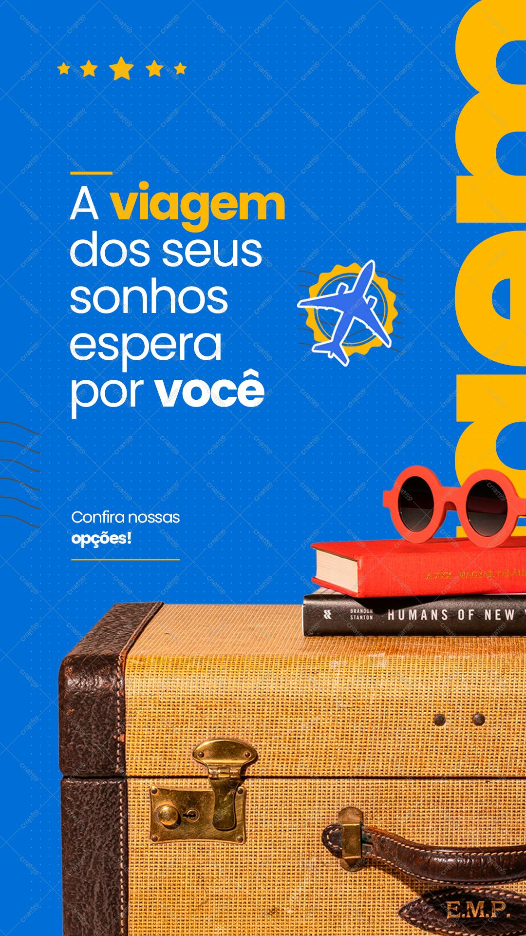 Post para Instagram Viagem dos Sonhos PSD Editável