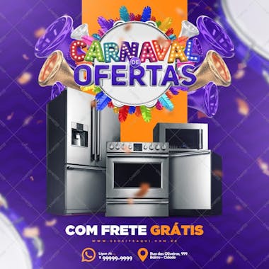 Feed carnaval de ofertas eletrodomésticos