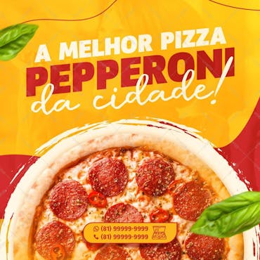 Psd social media pizza pepperoni