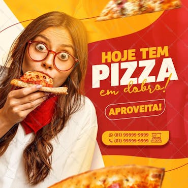 Pizzaria Promo Especial Pizza Dia dos Pais Social Media PSD