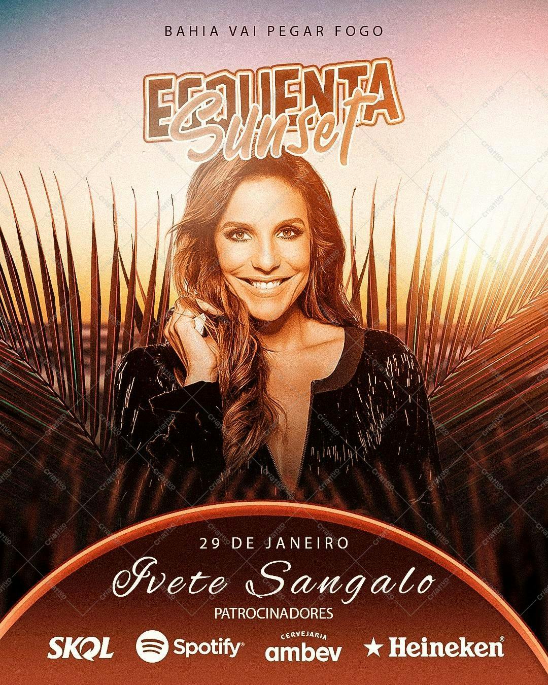 Flyer para Show Ivete Sangalo PSD Editável