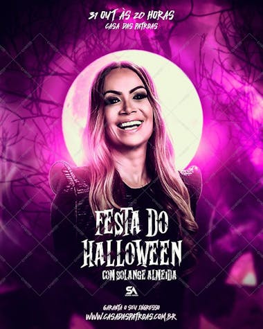 Flyer festa do halloween solange almeid