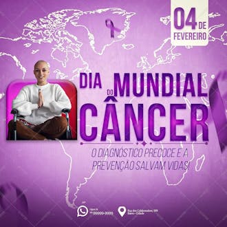 Feed dia mundial de prevenção ao câncer psd