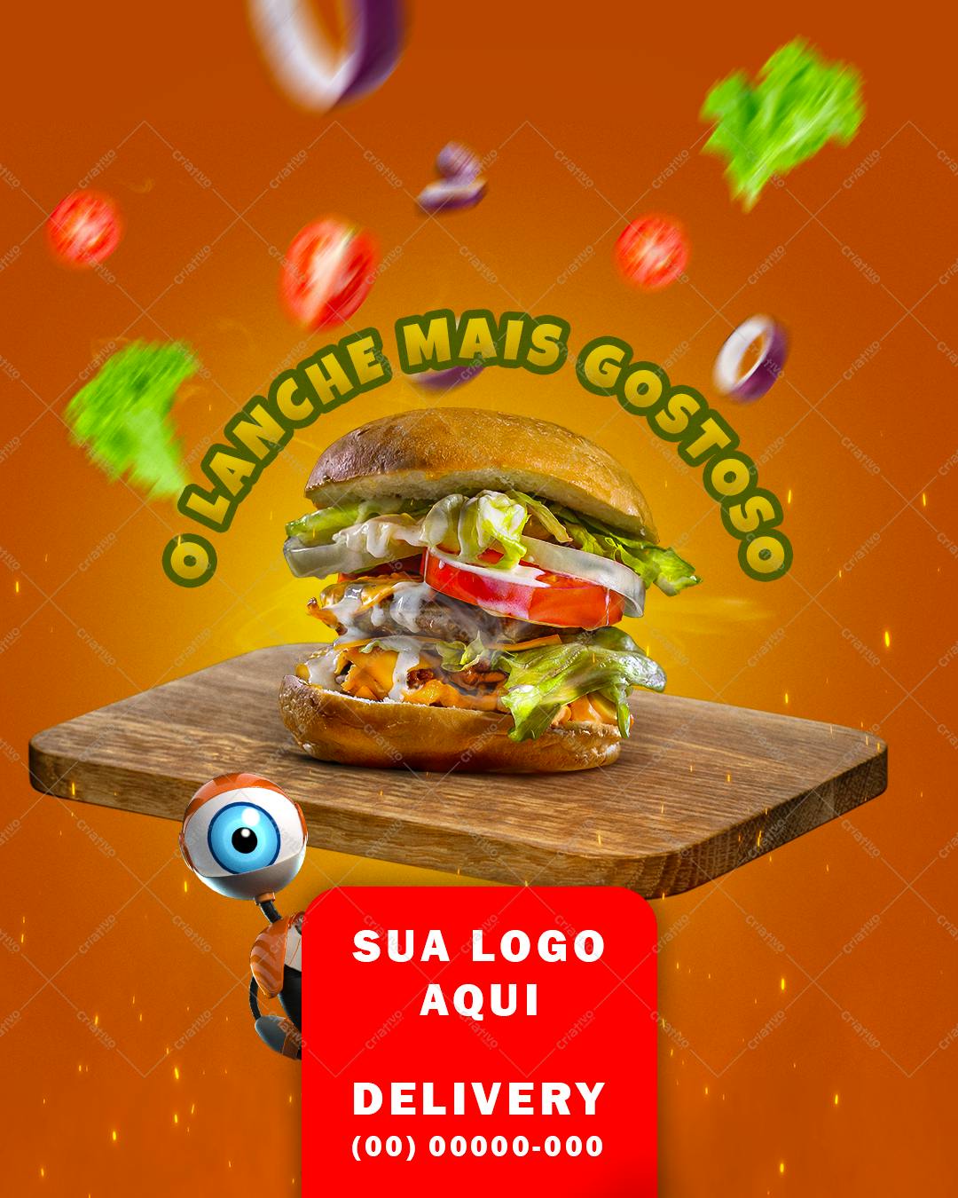 Cardápio de Lanche Delivery PSD Editável