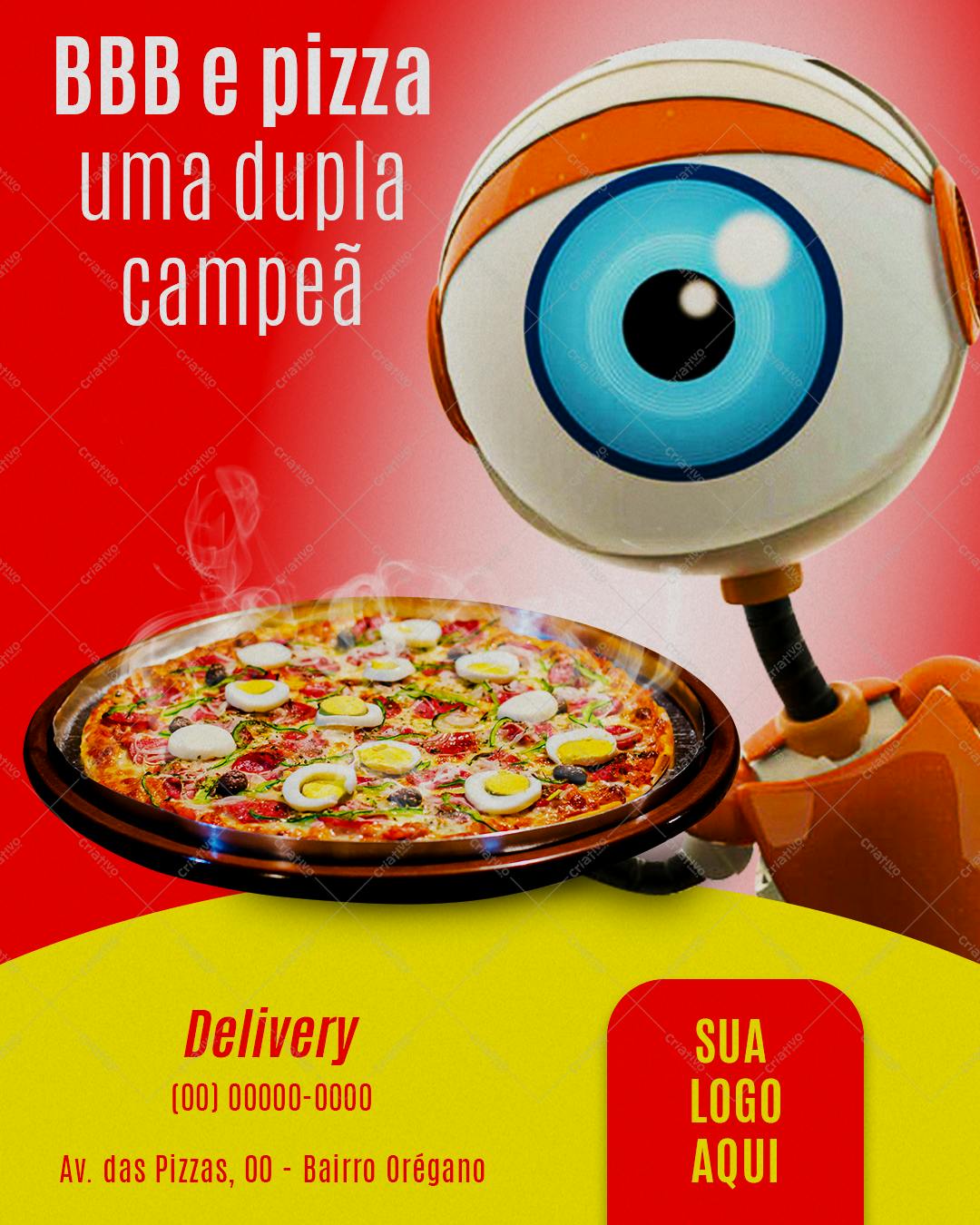 Template de Cardápio para Pizzaria PSD Editável
