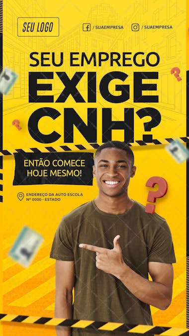 Story seu emprego exige cnh? psd