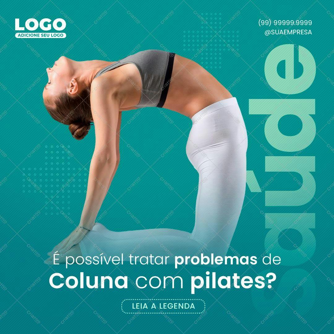 Post para Redes Sociais Pilates PSD Editável