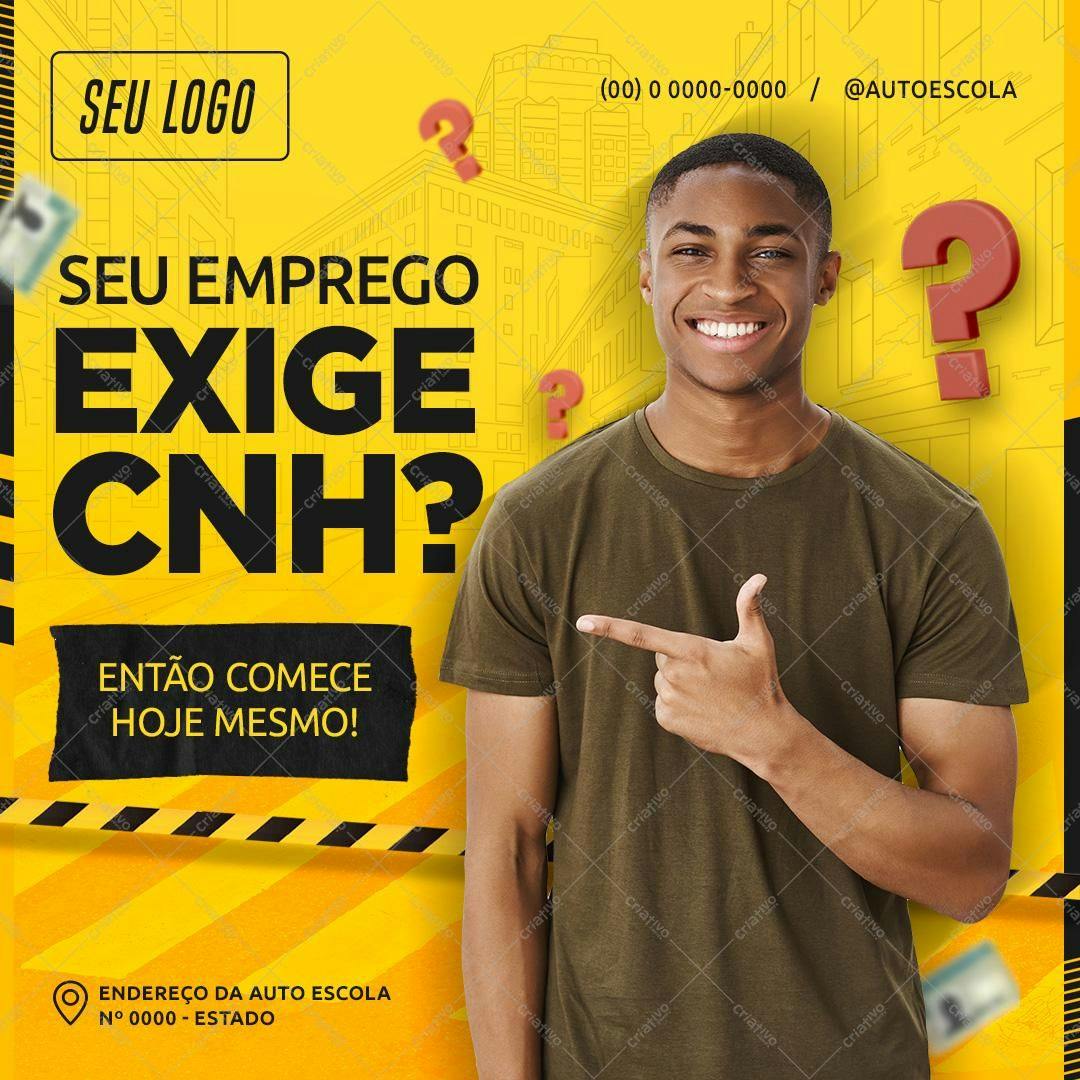 Flyer para Campanha de Carteira de Habilitação PSD Editável