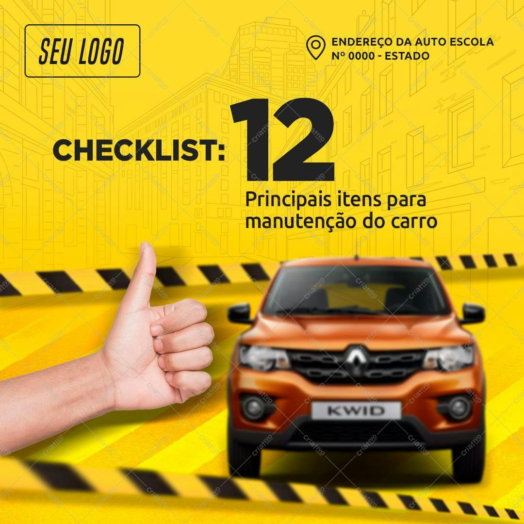 Checklist Manutenção Carro PSD Editável
