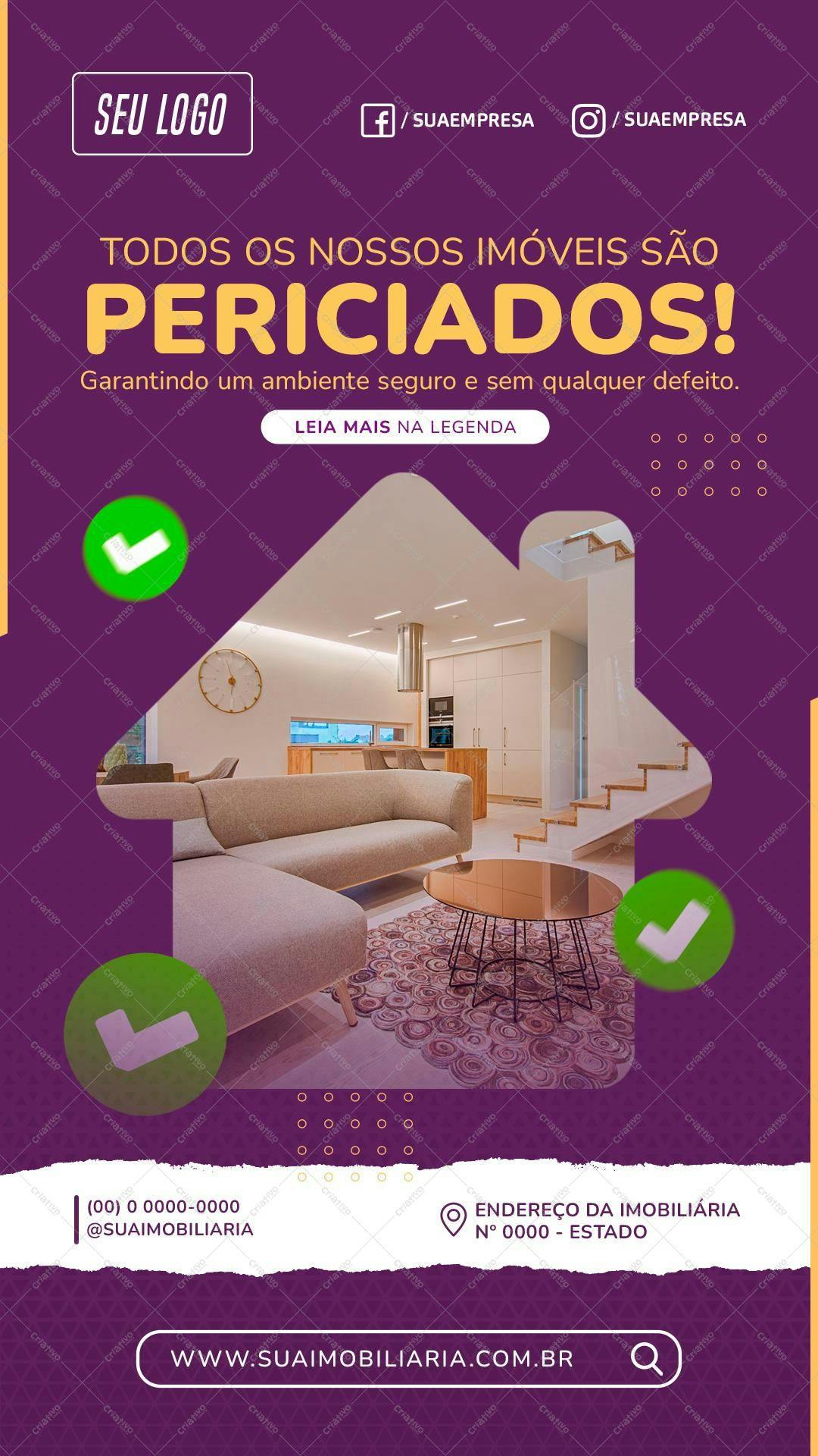 Flyer para Imobiliária com Imóveis Periciados PSD Editável