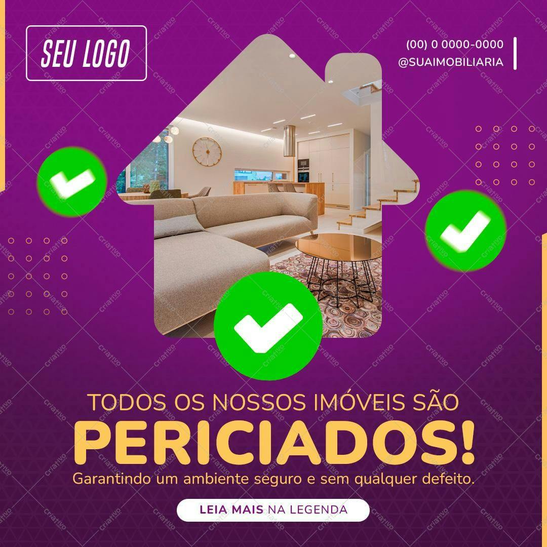 Template de Postagem para Redes Sociais Imobiliária PSD Editável
