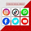 Pacote de ícones social media 3d