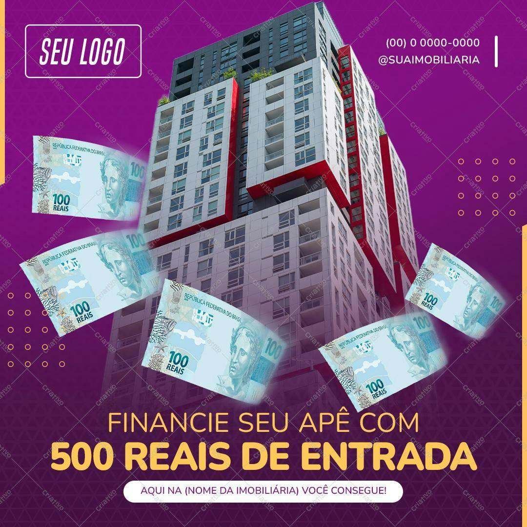 Banner Imobiliário Financiamento Apartamento PSD Editável