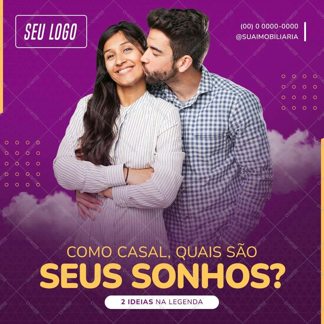 Template de Post para Redes Sociais Dia dos Namorados PSD Editável