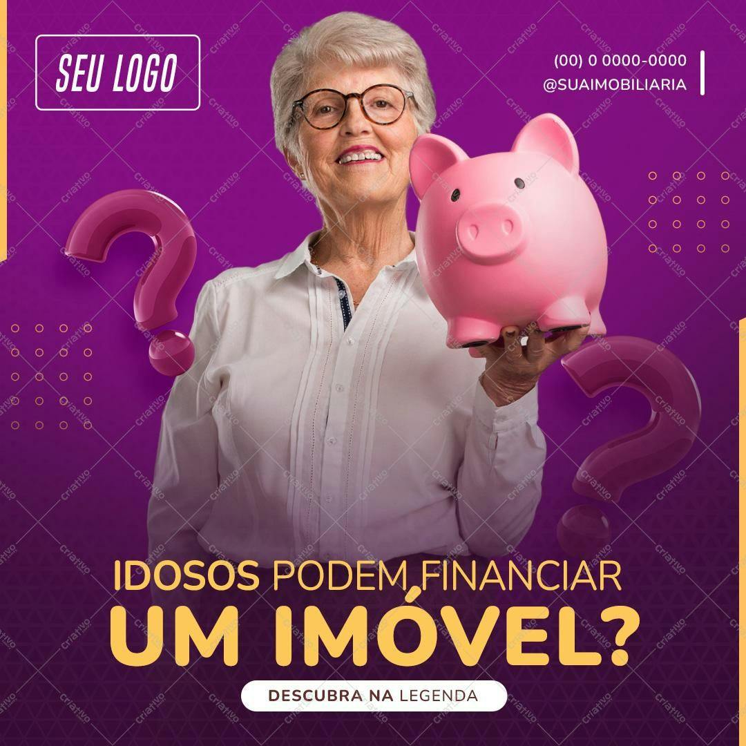 Banner para Idosos e Financiamento Imobiliário PSD Editável