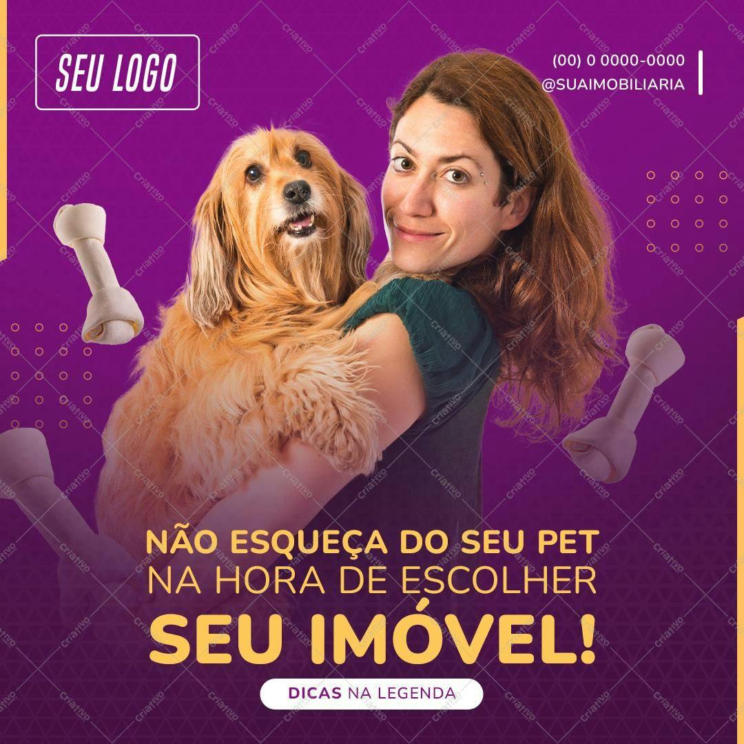 Banner Imobiliária com Pet PSD Editável